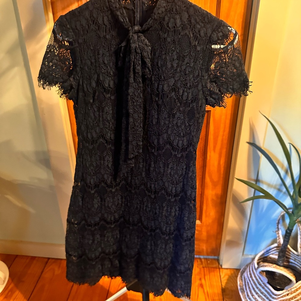 Betsey Johnson Navy Blue Lace Mini Dress